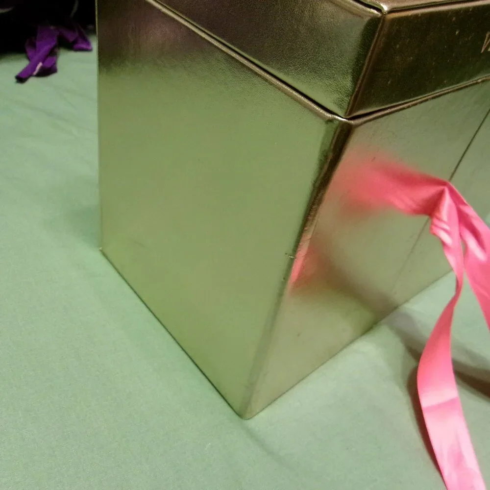 Victoria's Secret Hello Angel Heavenly Gift Set Gold Glitter Mirror Storage Box